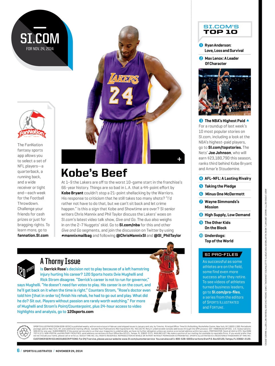 Sports Illustrated Preview Pages