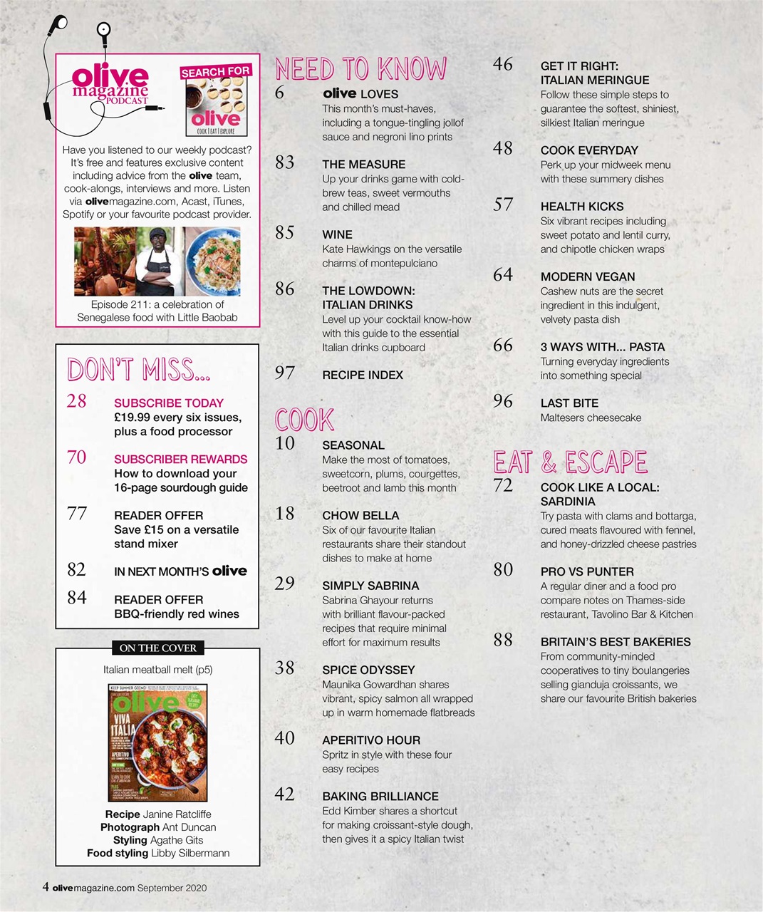 Olive Magazine Preview Pages