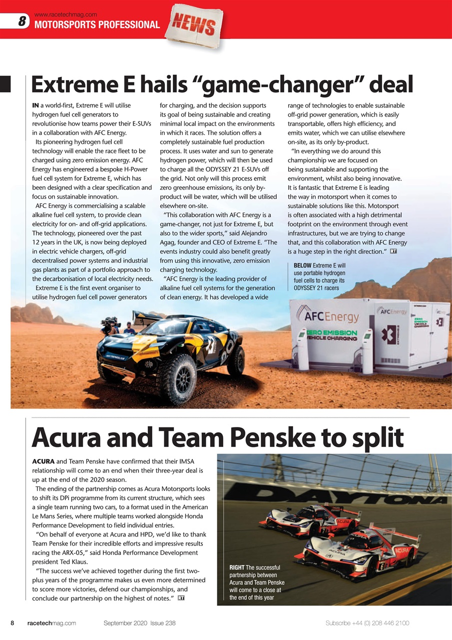 Race Tech Preview Pages