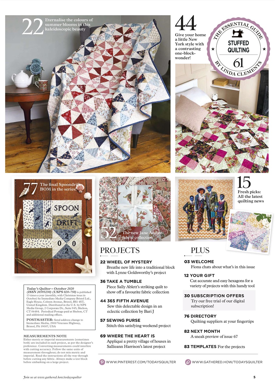 Today’s Quilter Preview Pages