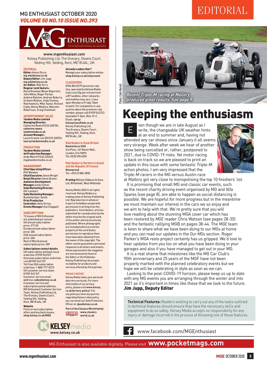 MG Enthusiast Preview Pages