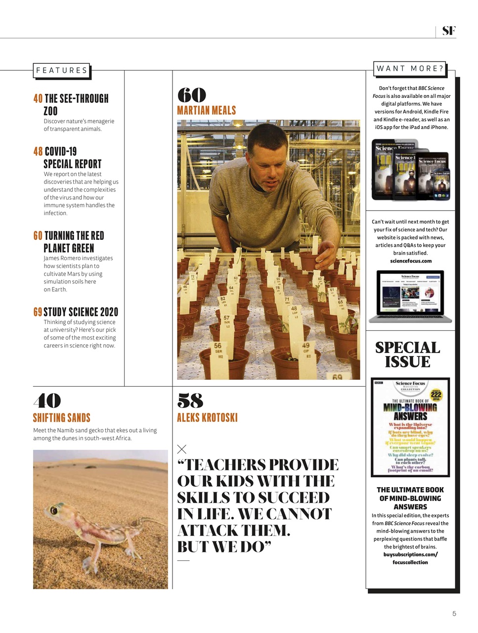 BBC Science Focus Magazine Preview Pages