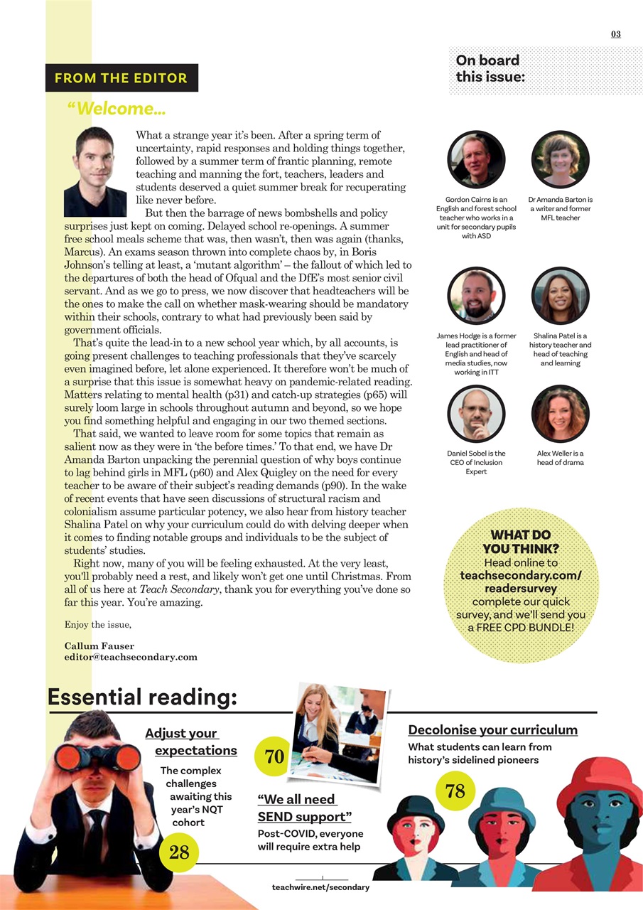 Teach Secondary Preview Pages