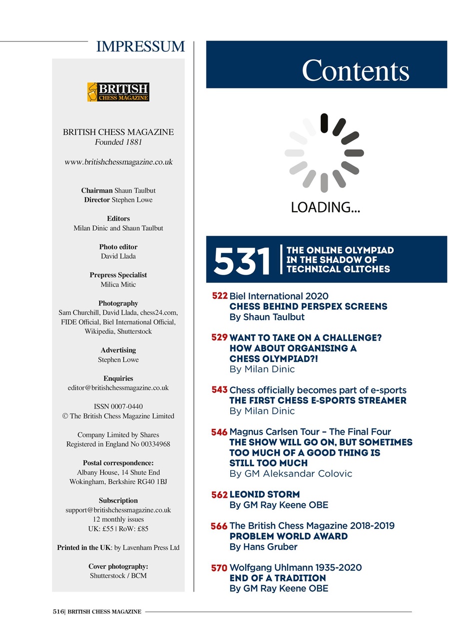 British Chess Magazine Preview Pages