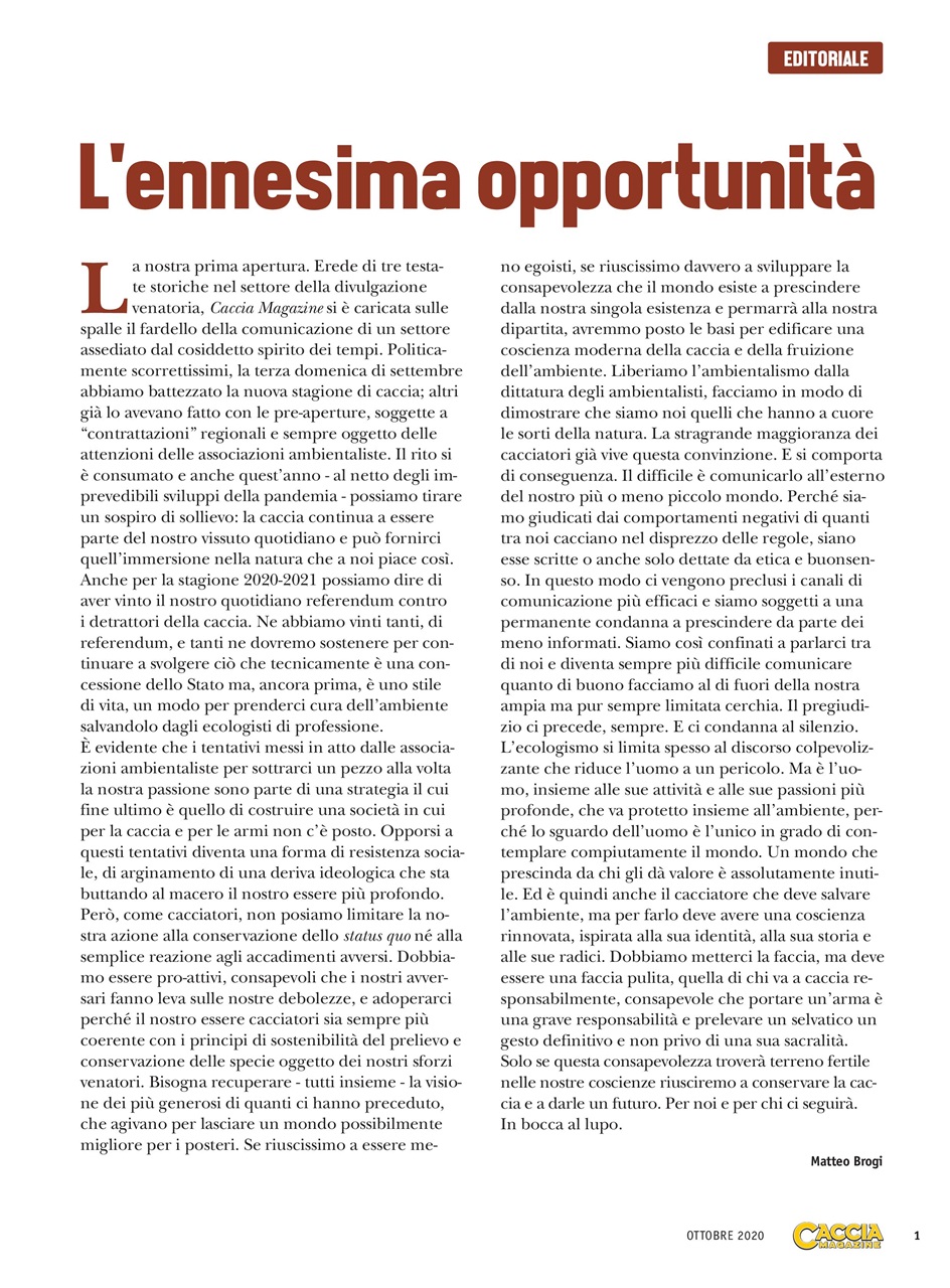 Caccia Magazine Preview Pages