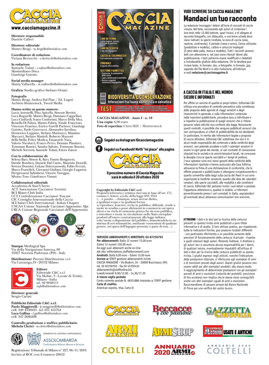 Caccia Magazine Preview Pages
