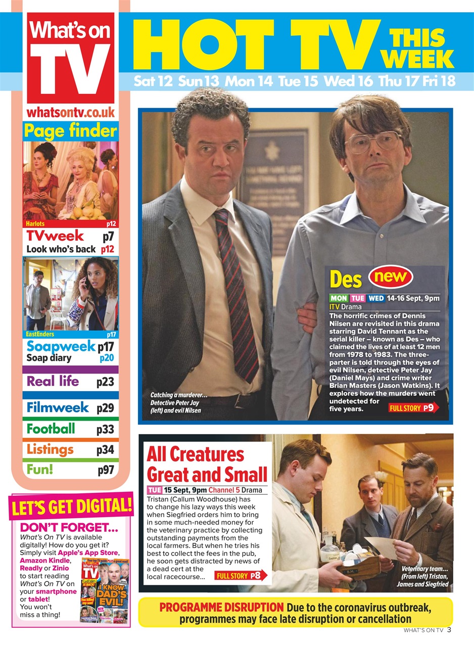 What's on TV Preview Pages