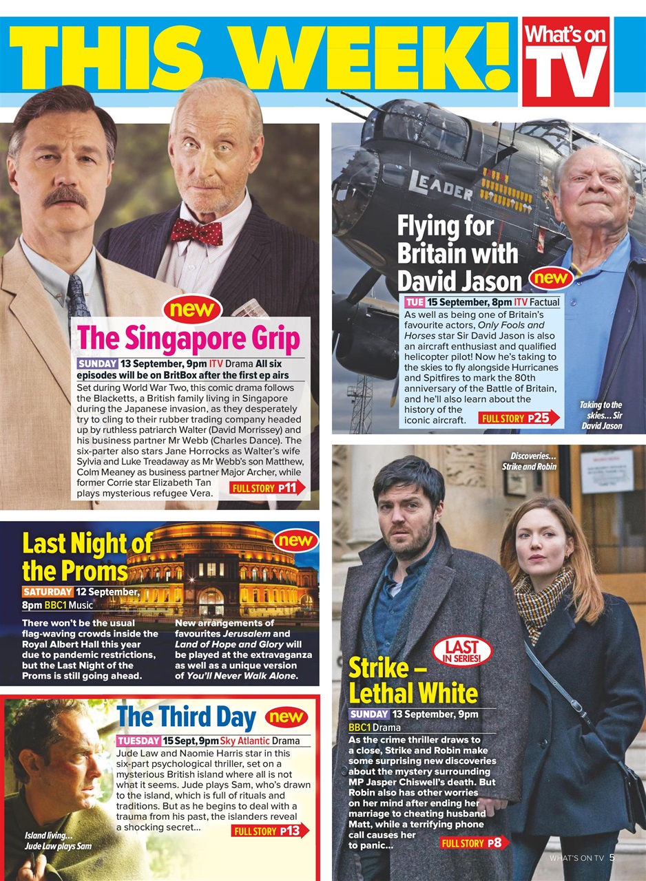 What's on TV Preview Pages
