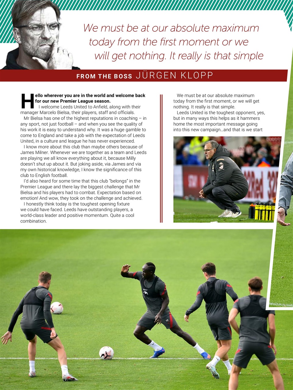 Liverpool FC Programmes Preview Pages
