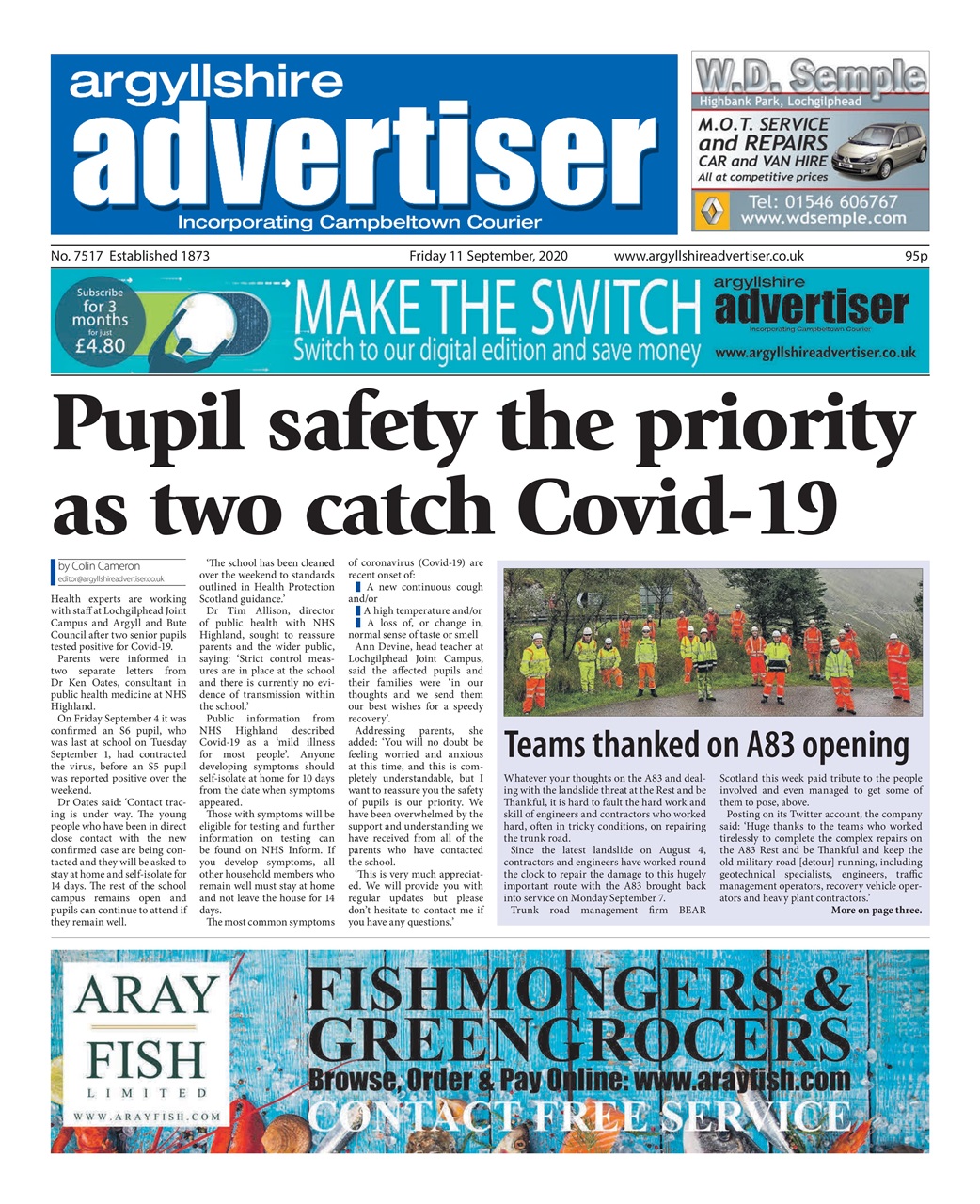 Argyllshire Advertiser Preview Pages