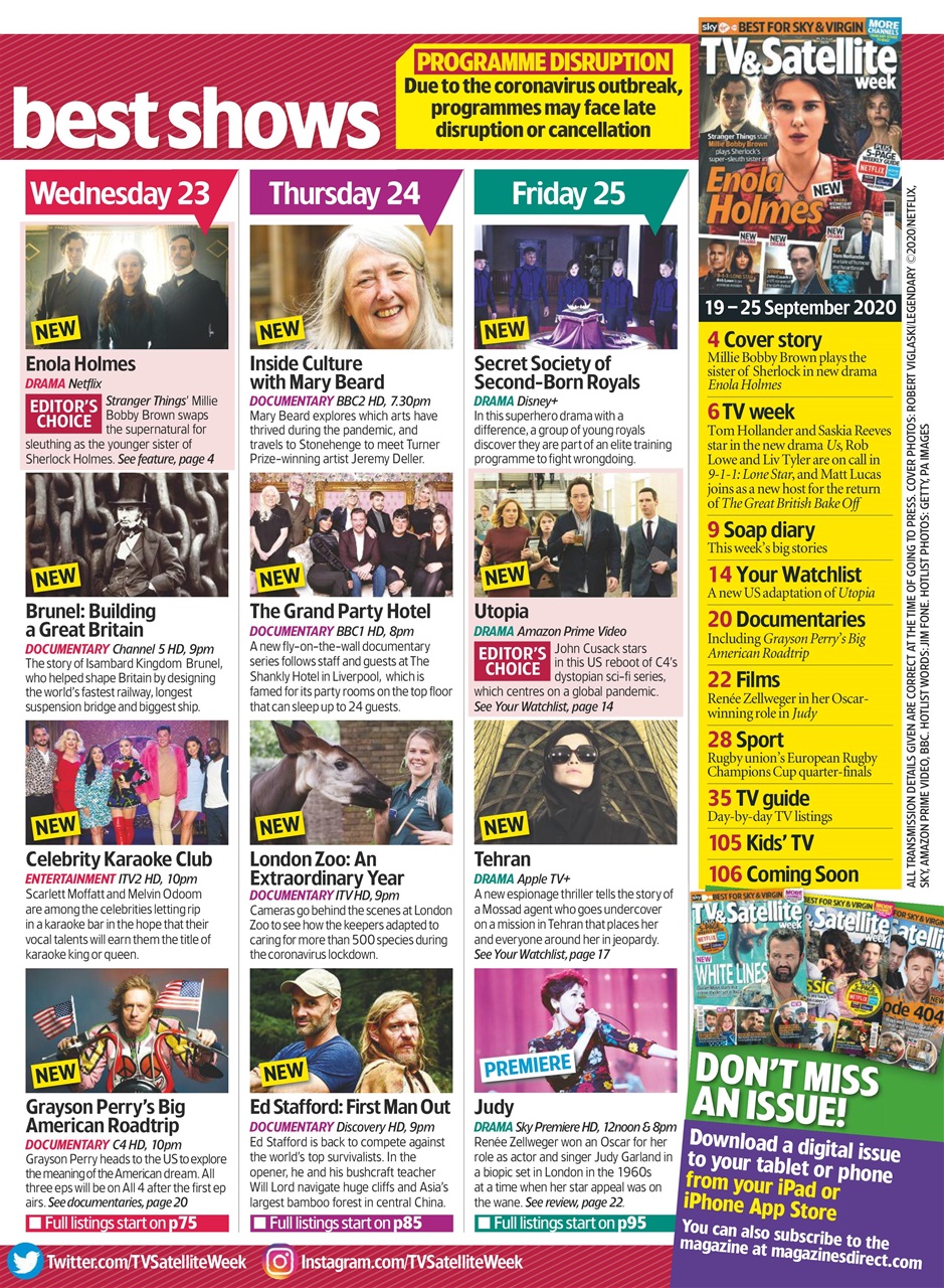 TV & Satellite Week Preview Pages