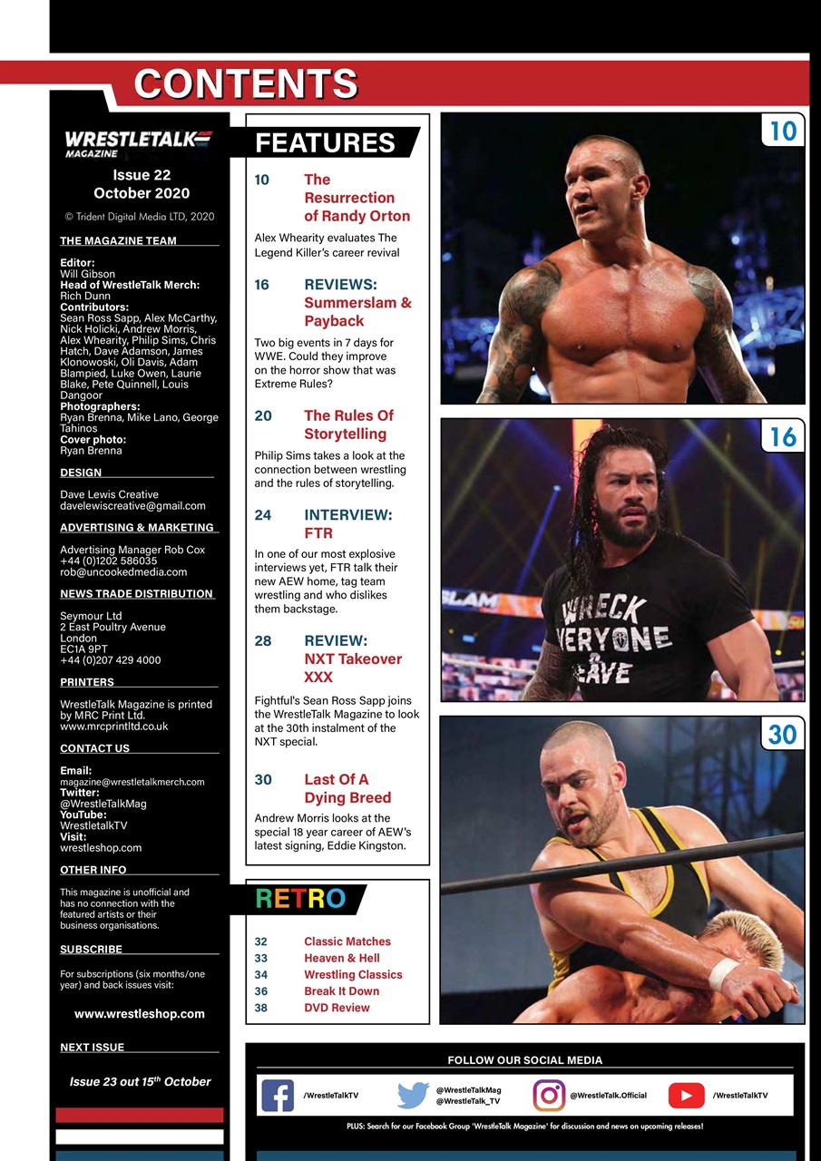 Wrestletalk Magazine Preview Pages