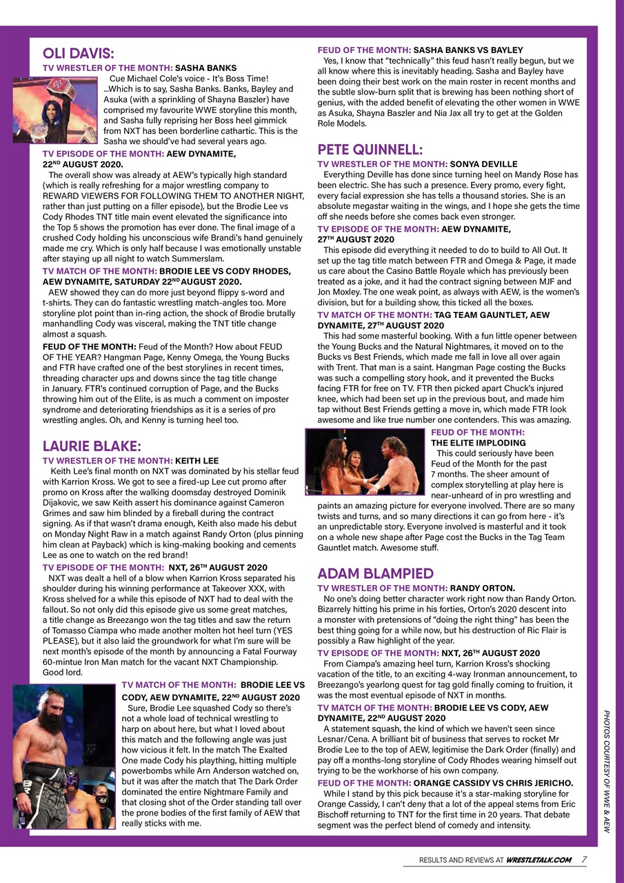 Wrestletalk Magazine Preview Pages