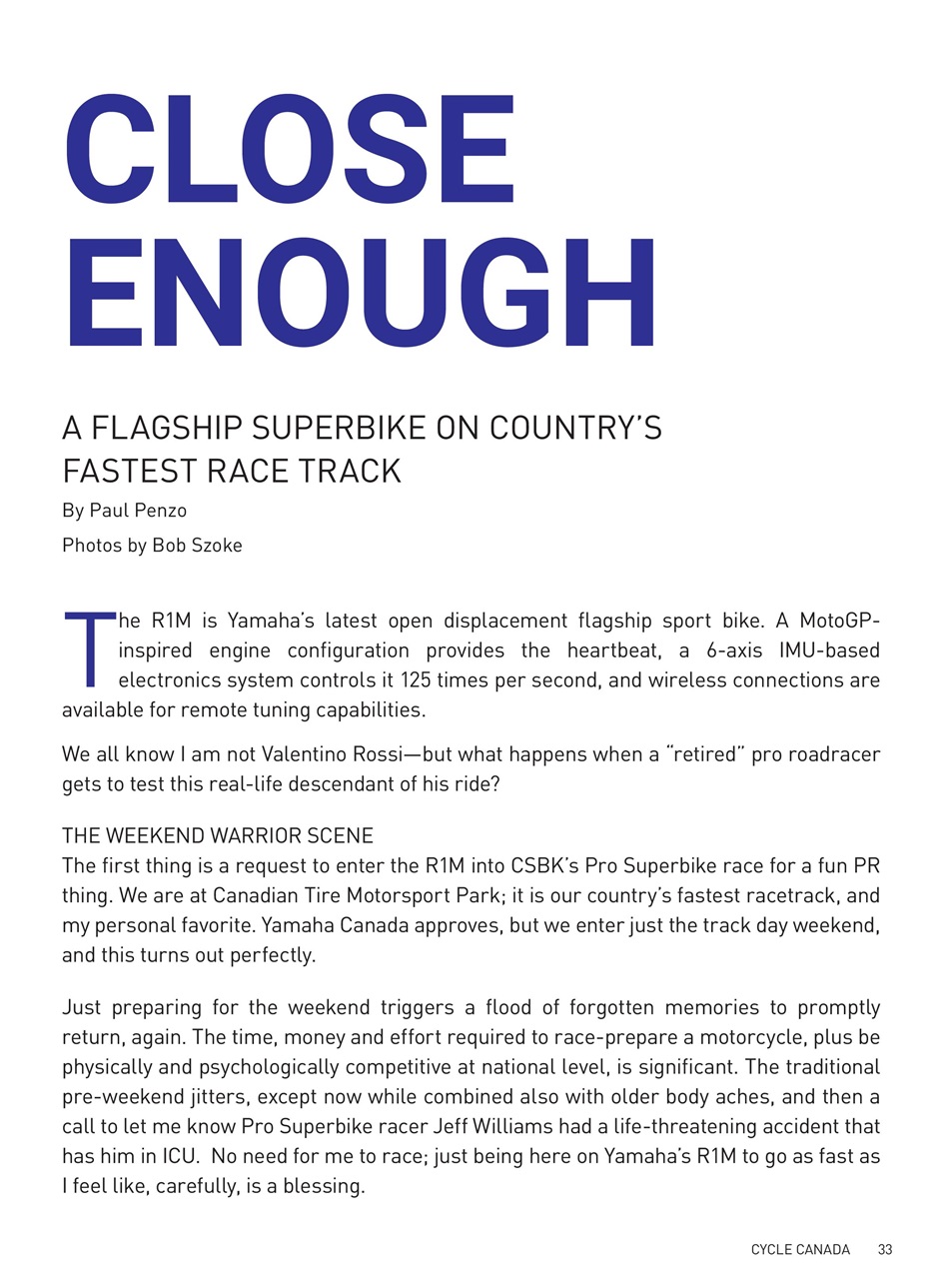 Cycle Canada Preview Pages