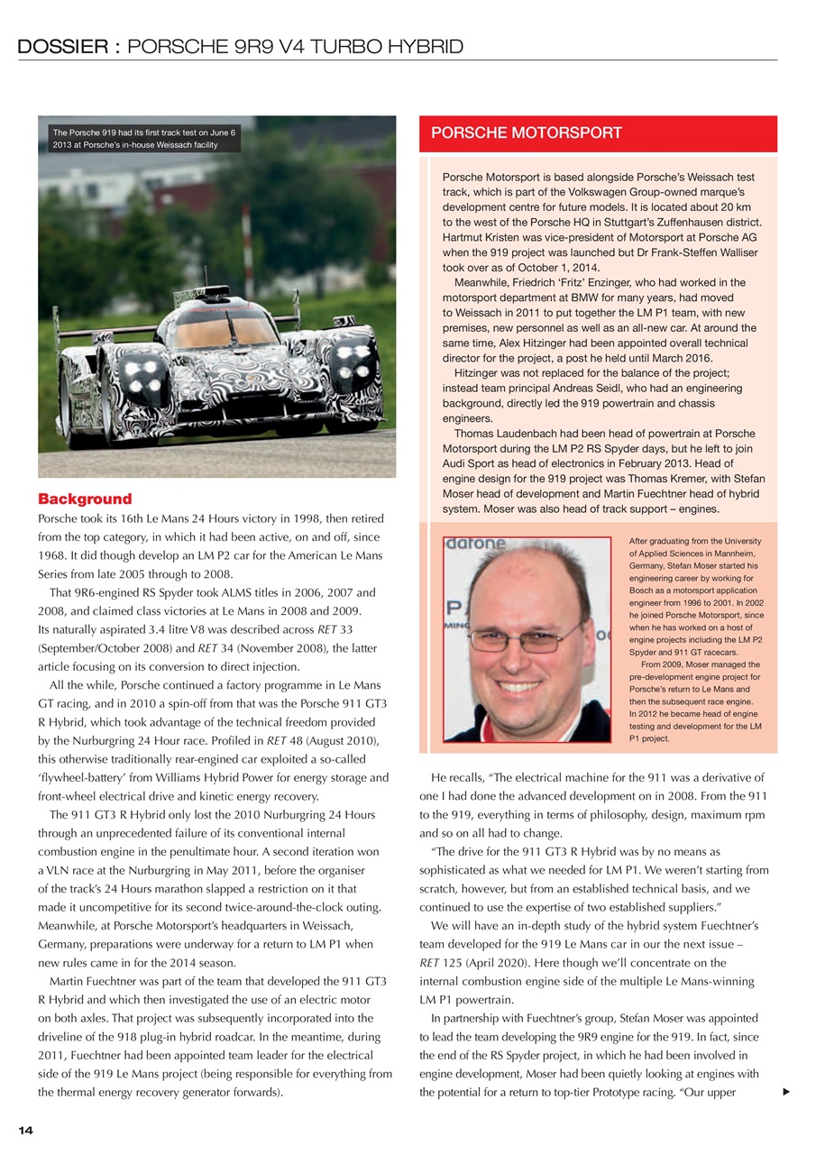 Race Engine Technology Preview Pages