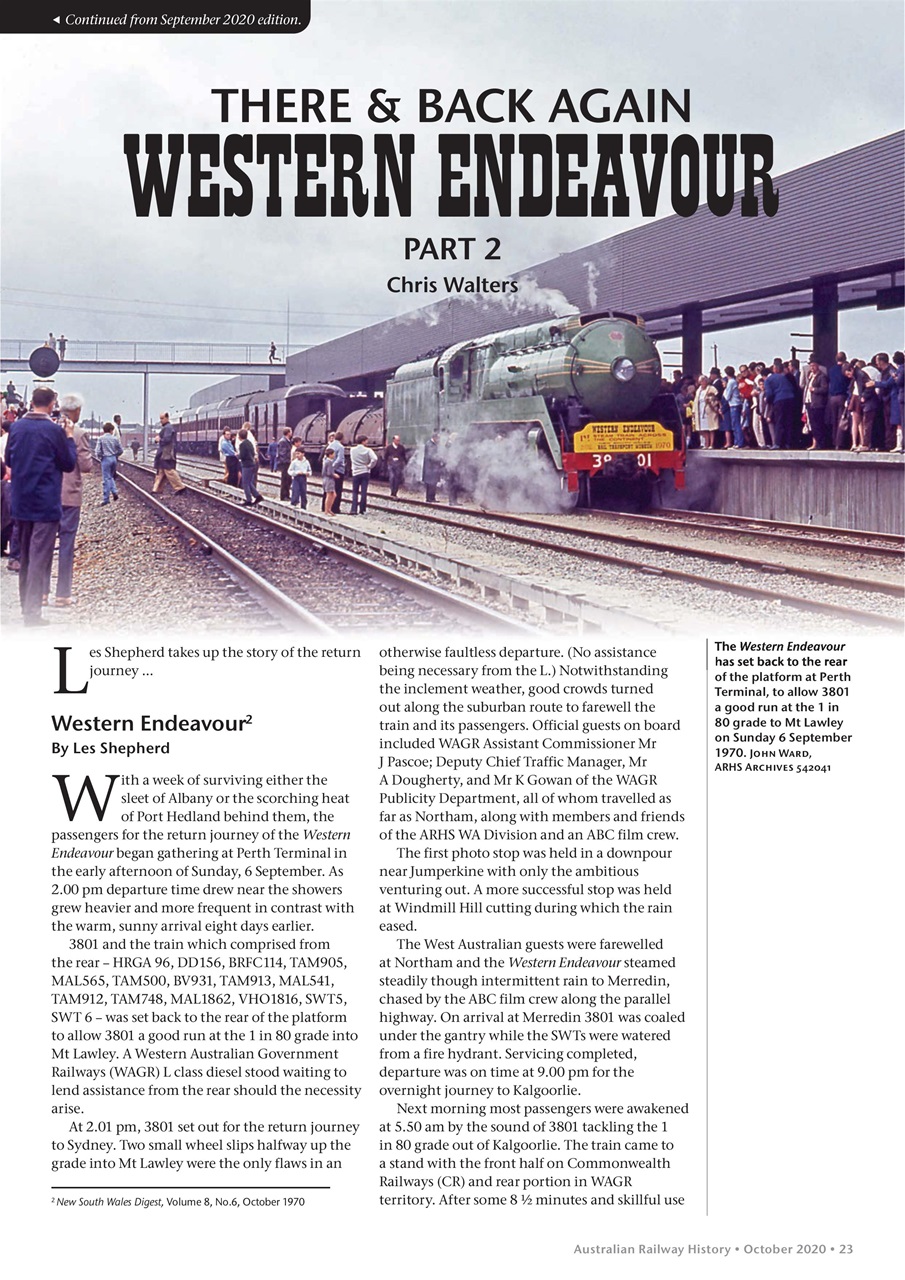 Australian Railway History Preview Pages