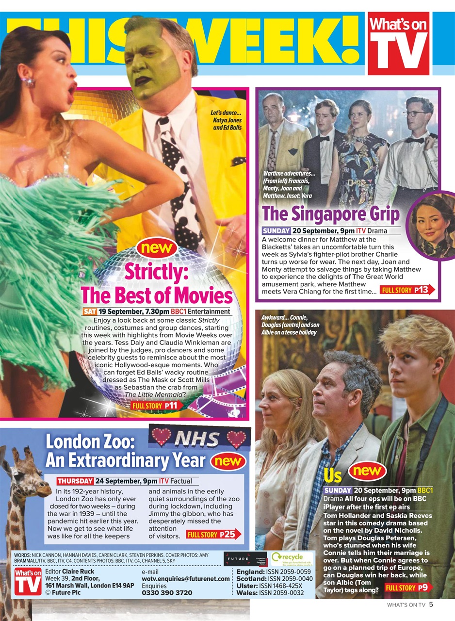What's on TV Preview Pages