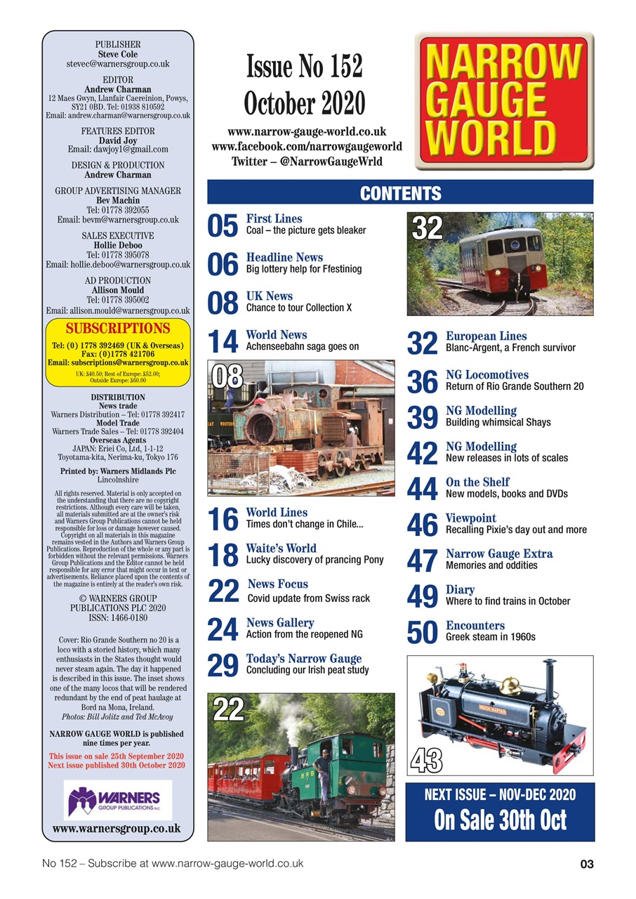 Narrow Gauge World Preview Pages