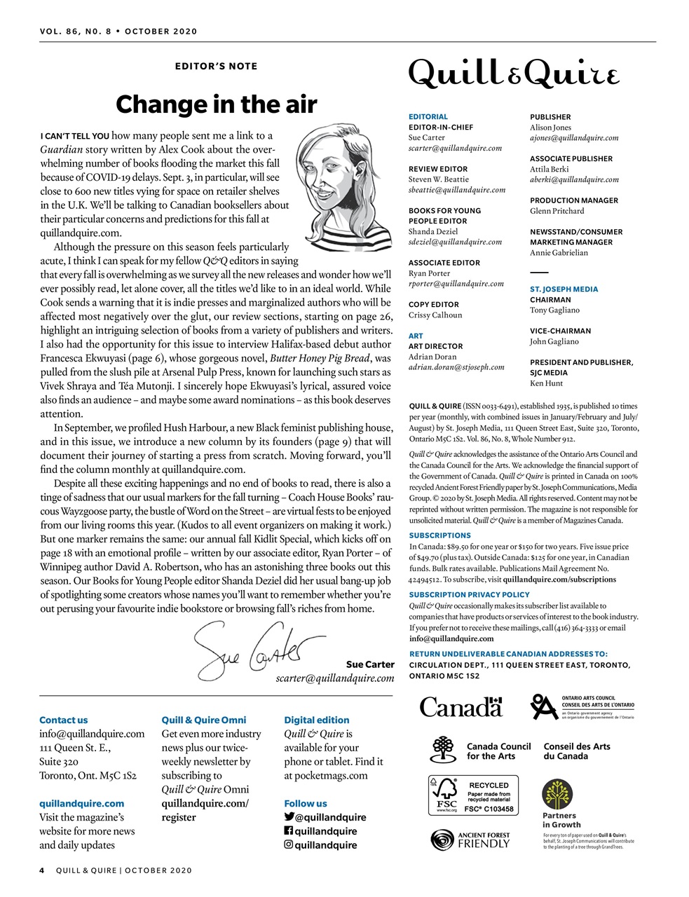 Quill & Quire Preview Pages