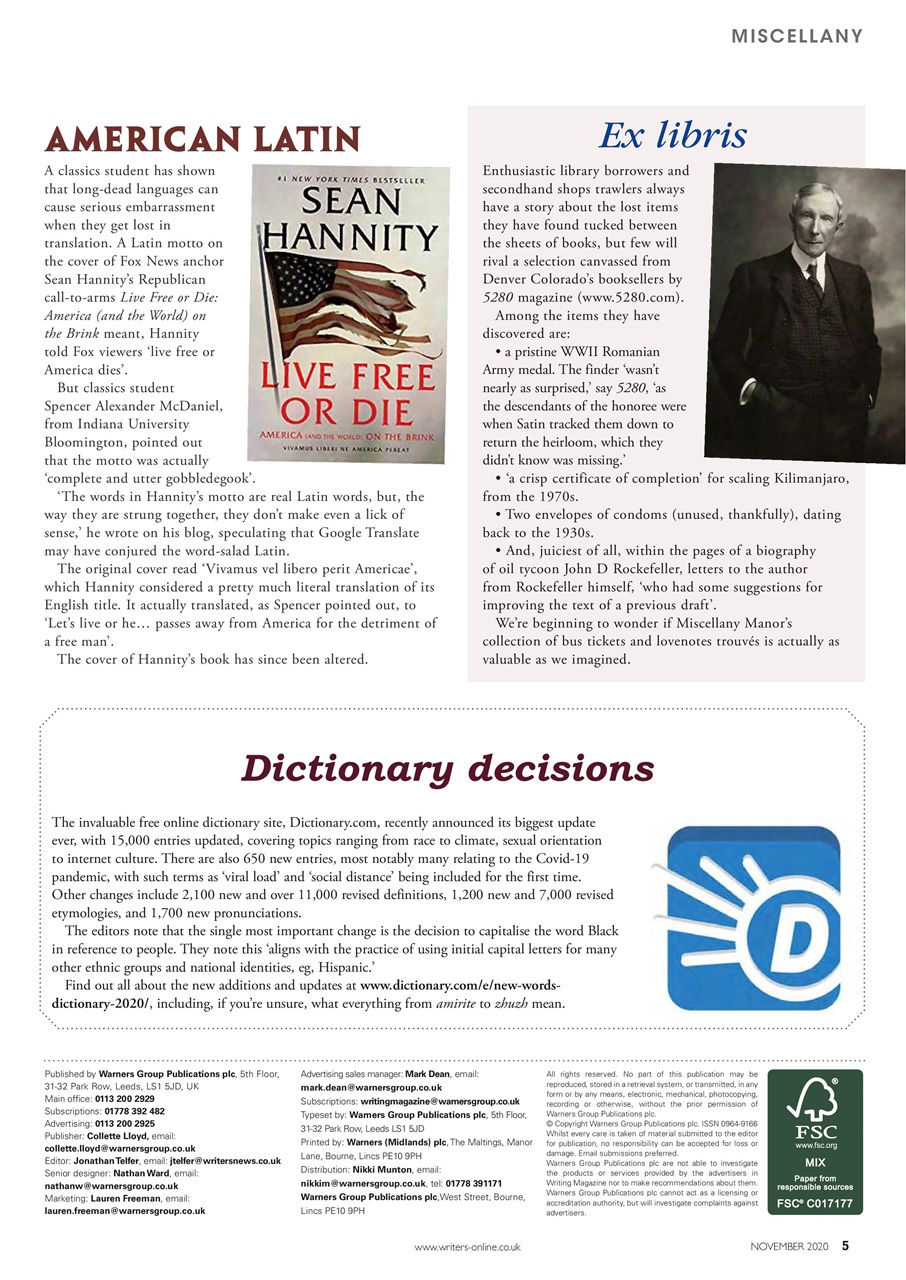 Writing Magazine Preview Pages