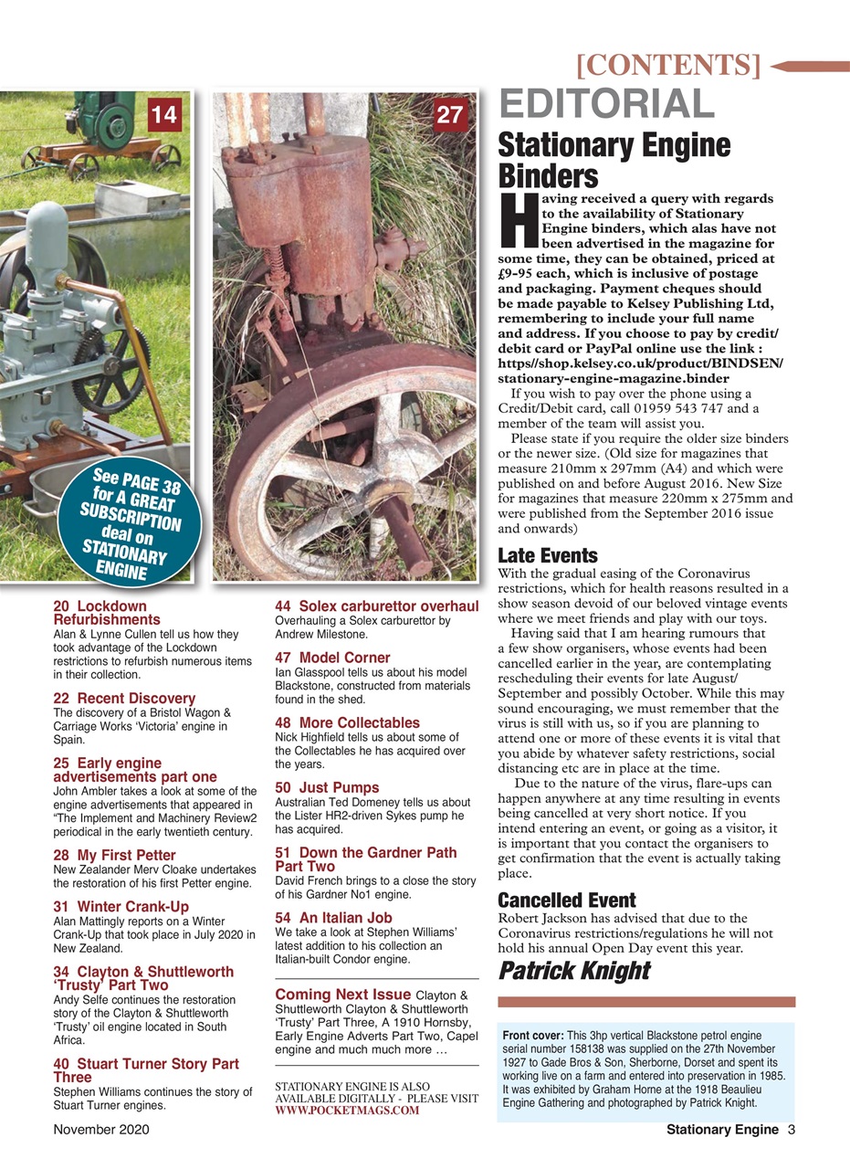 Stationary Engine Preview Pages