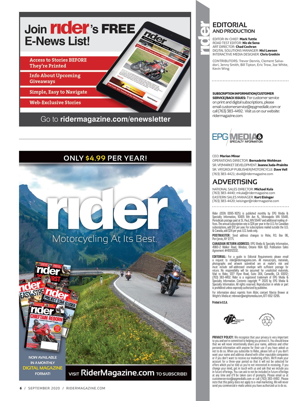 Rider Magazine Preview Pages