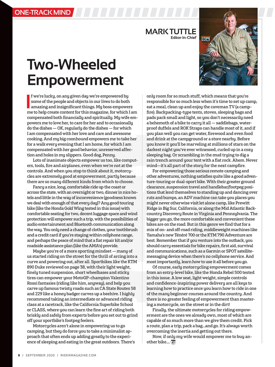 Rider Magazine Preview Pages