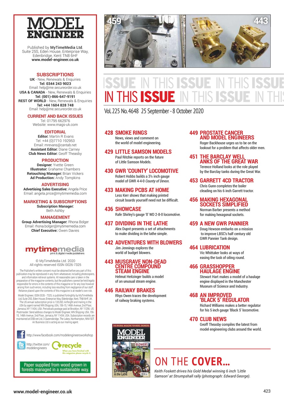 Model Engineer Preview Pages