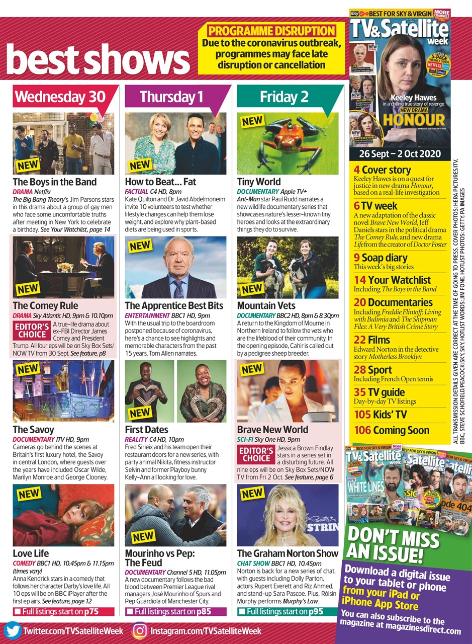 TV & Satellite Week Preview Pages