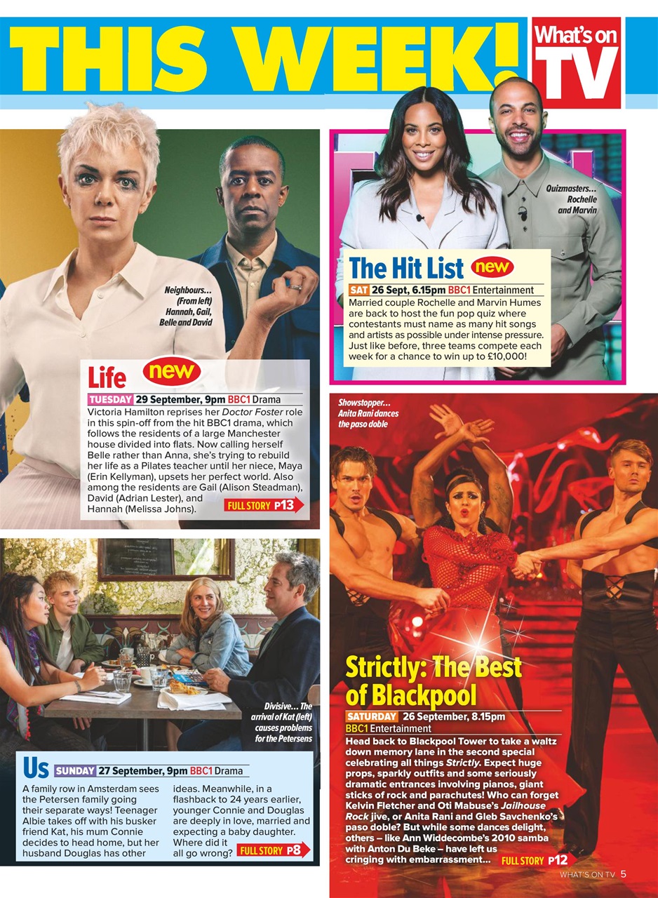 What's on TV Preview Pages