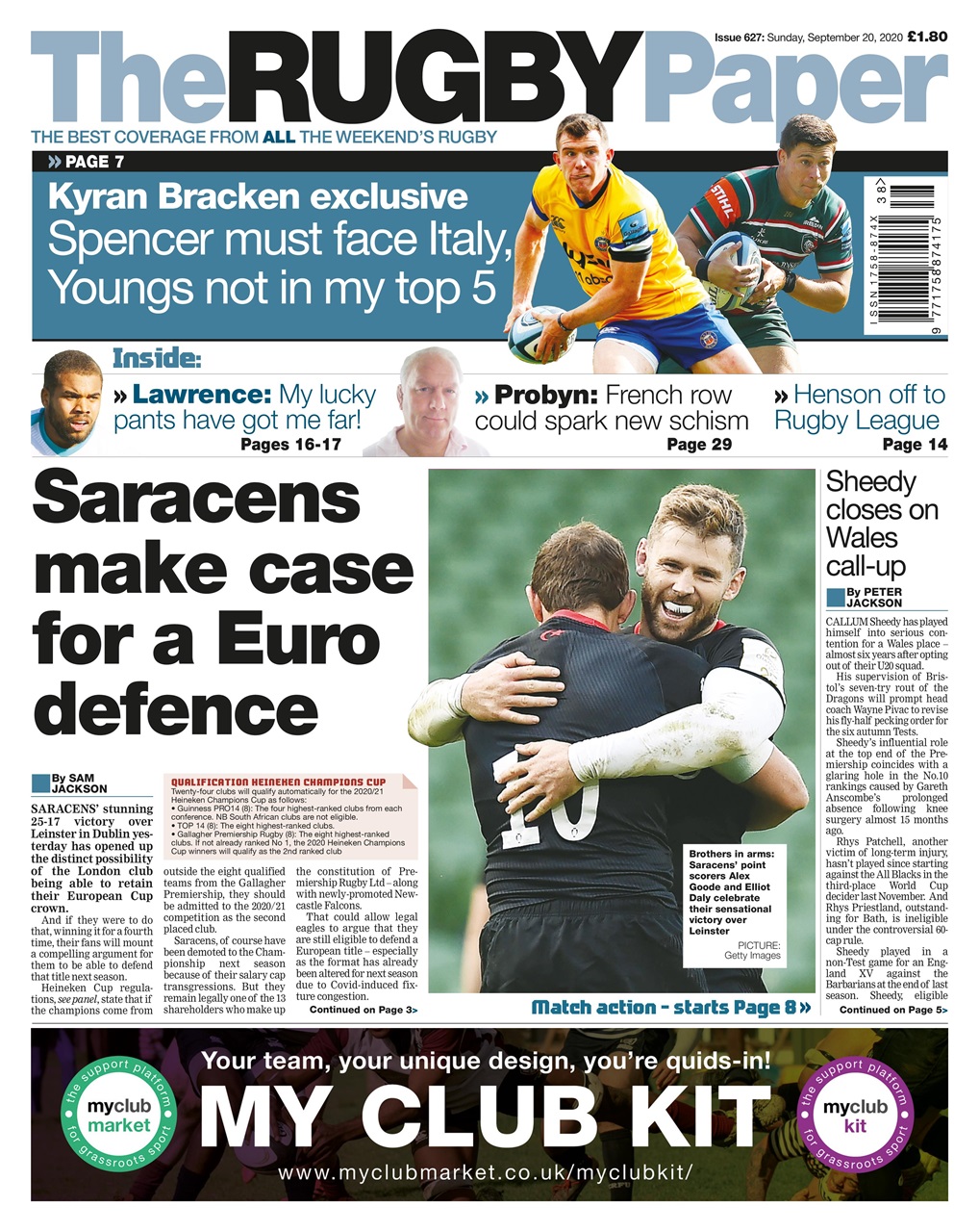 The Rugby Paper Preview Pages