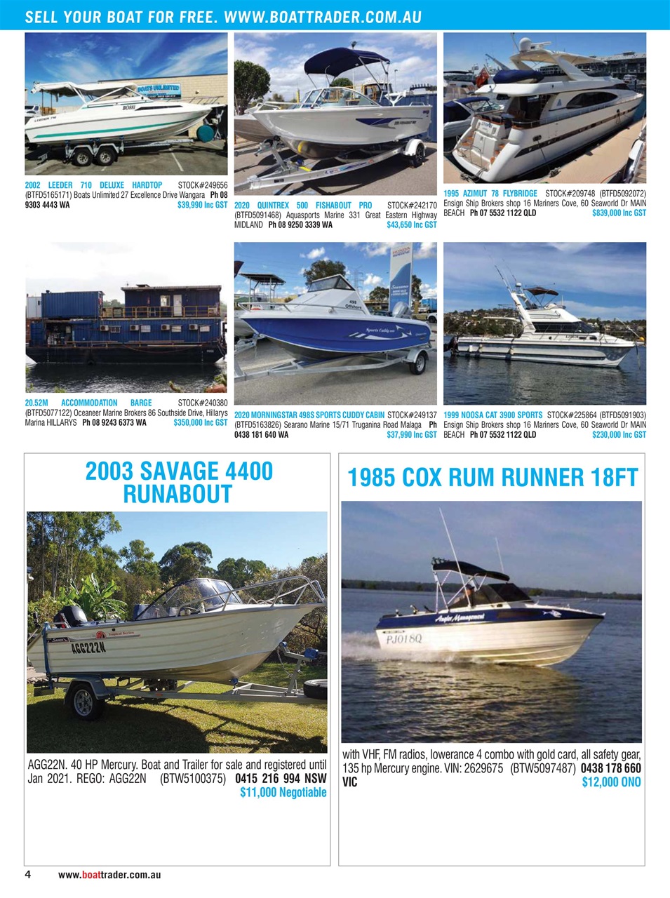 Boat Trader Australia Preview Pages
