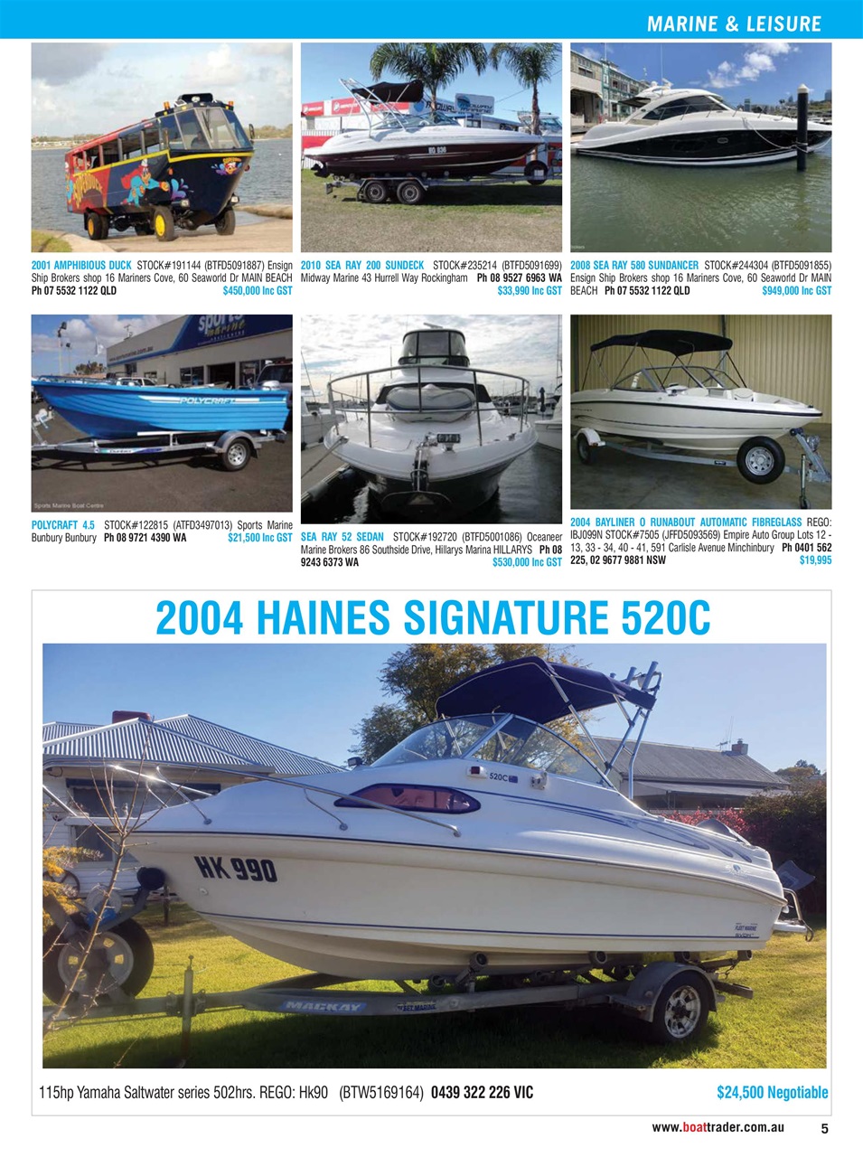 Boat Trader Australia Preview Pages