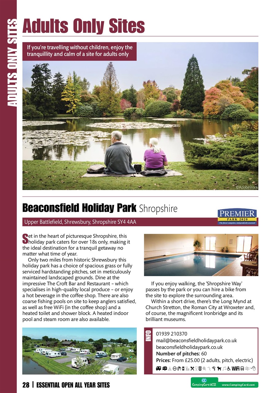 Campsite Finder Preview Pages