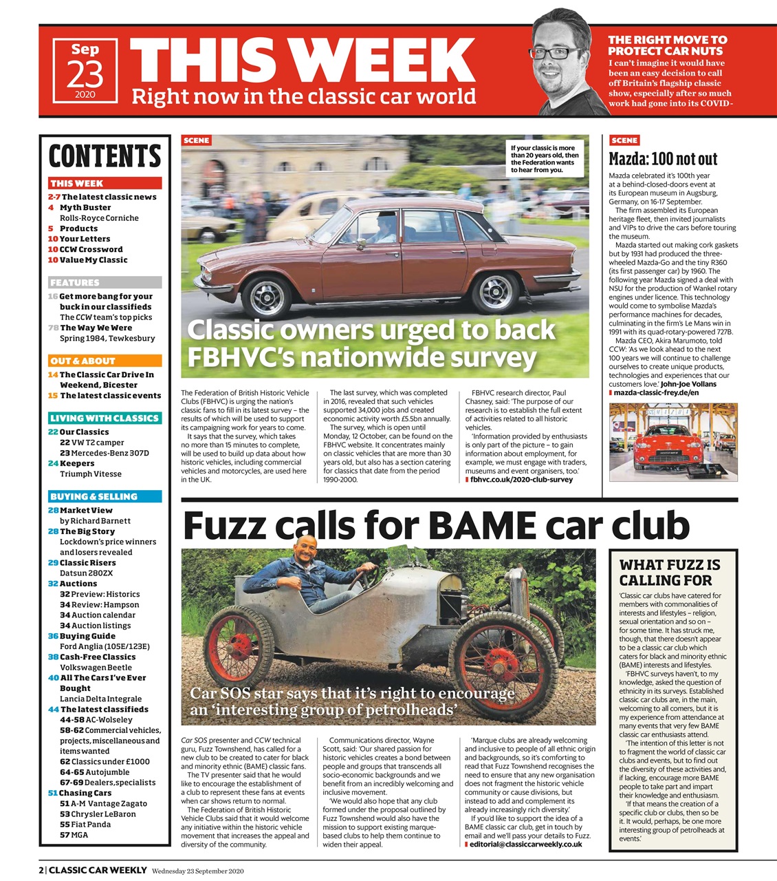 Classic Car Weekly Preview Pages