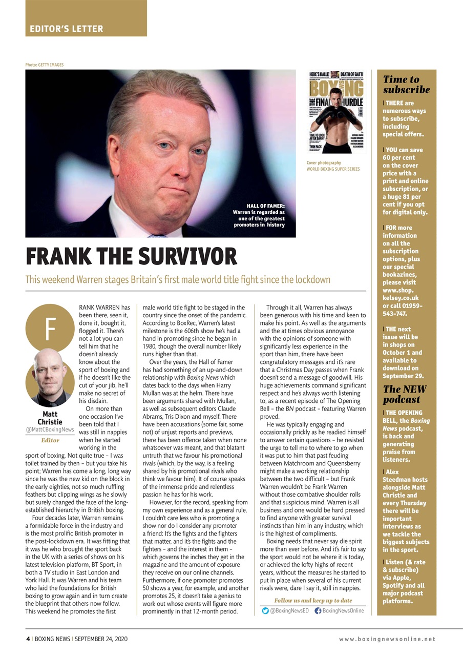 Boxing News Preview Pages
