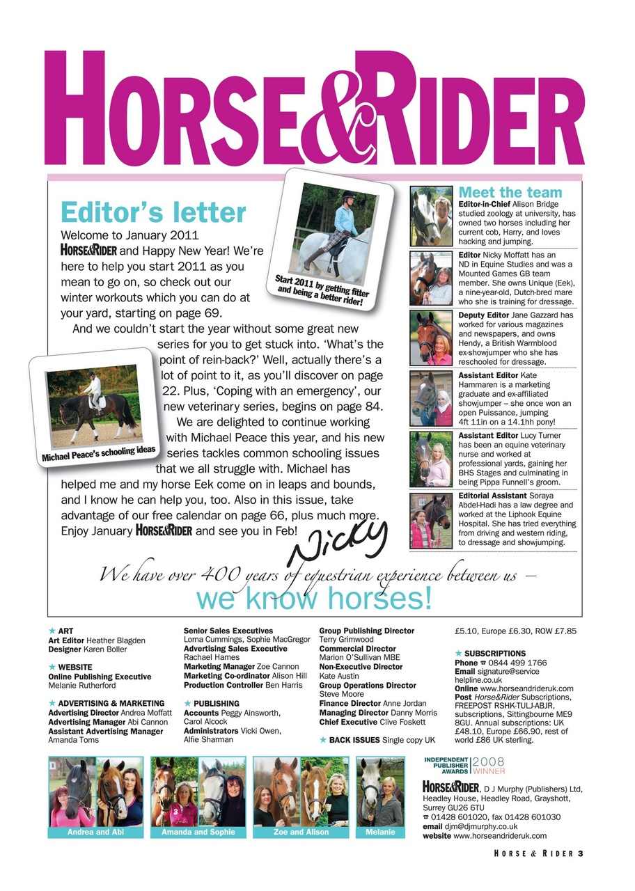 Horse&Rider Magazine - UK equestrian magazine for Horse and Rider Preview Pages