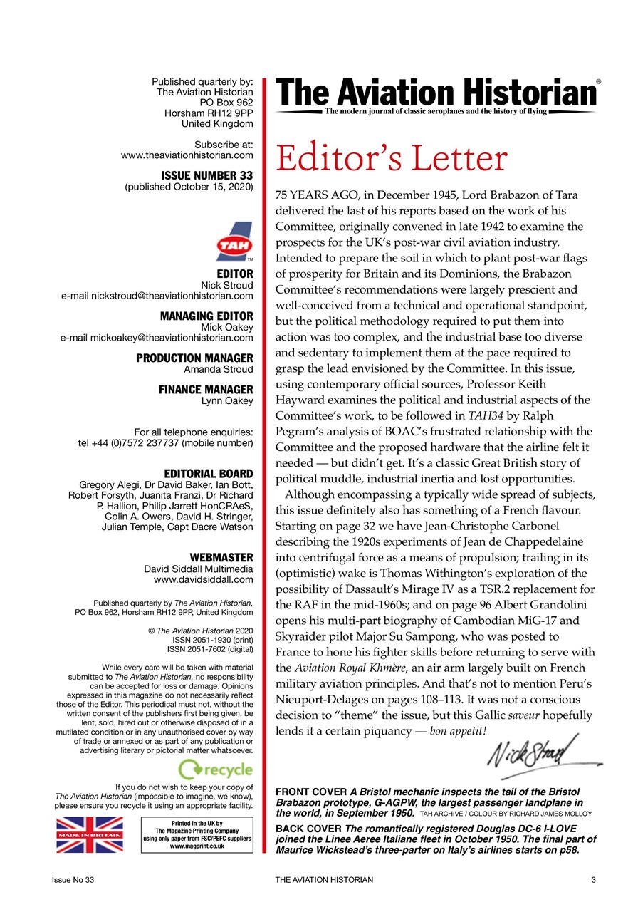 The Aviation Historian Magazine Preview Pages