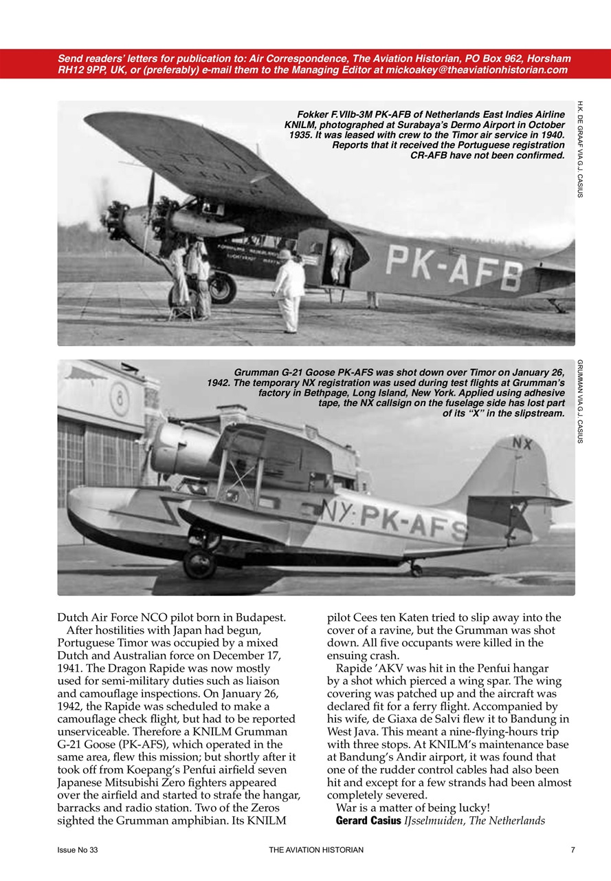 The Aviation Historian Magazine Preview Pages