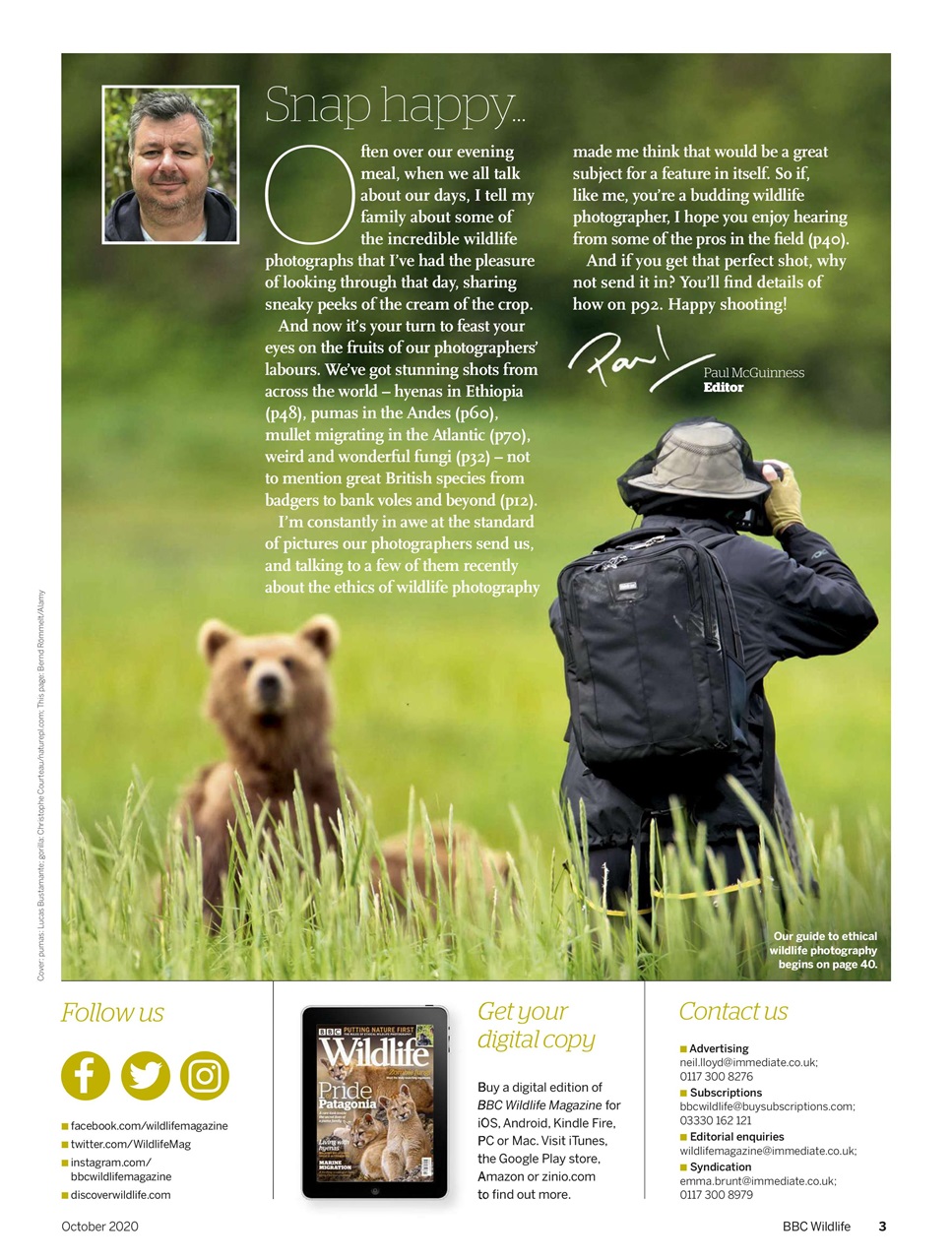 BBC Wildlife Magazine Preview Pages