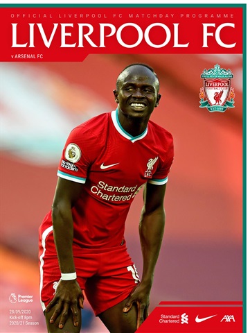 Liverpool FC Programmes issue vs Arsenal 20/21