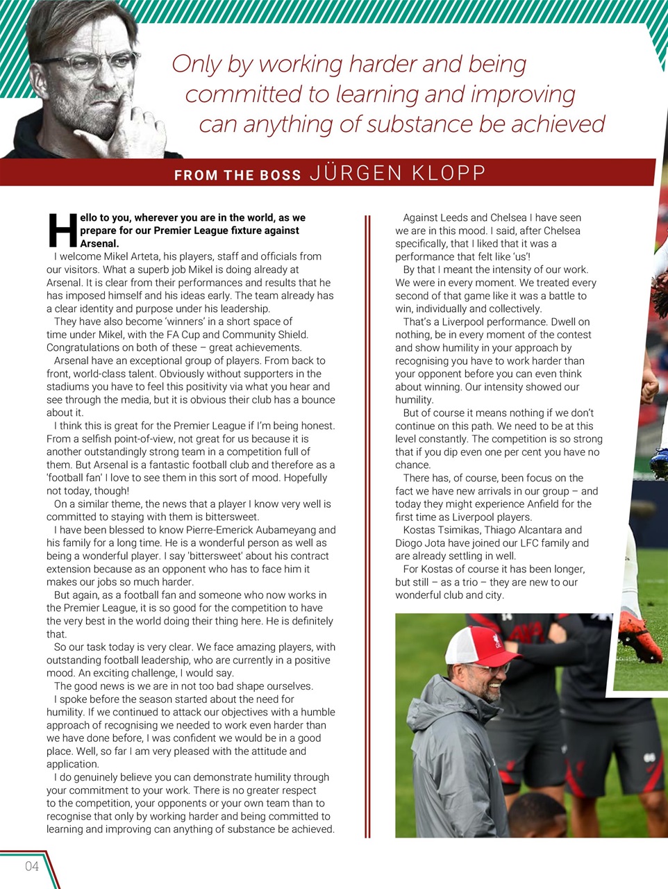 Liverpool FC Programmes Preview Pages