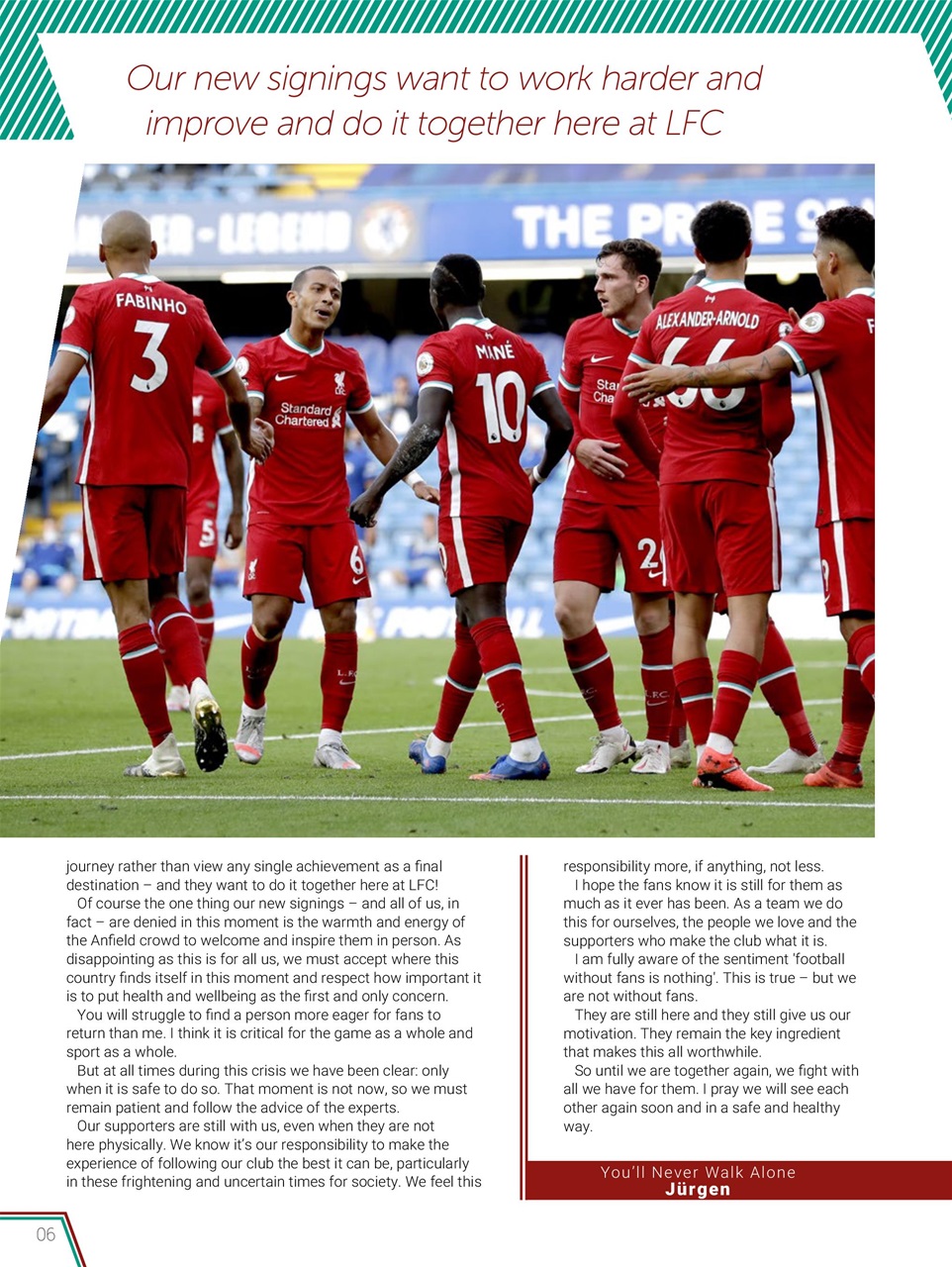 Liverpool FC Programmes Preview Pages