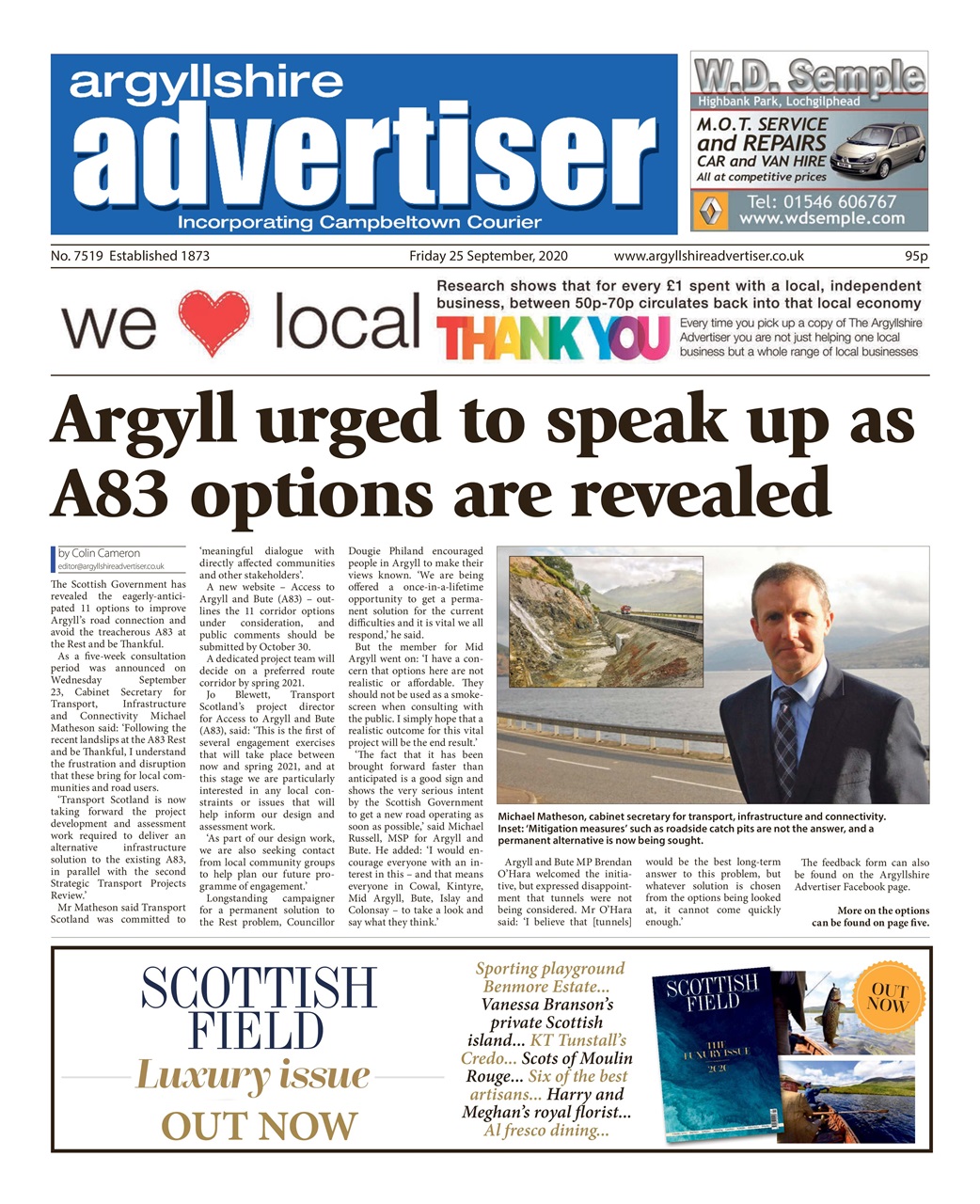 Argyllshire Advertiser Preview Pages