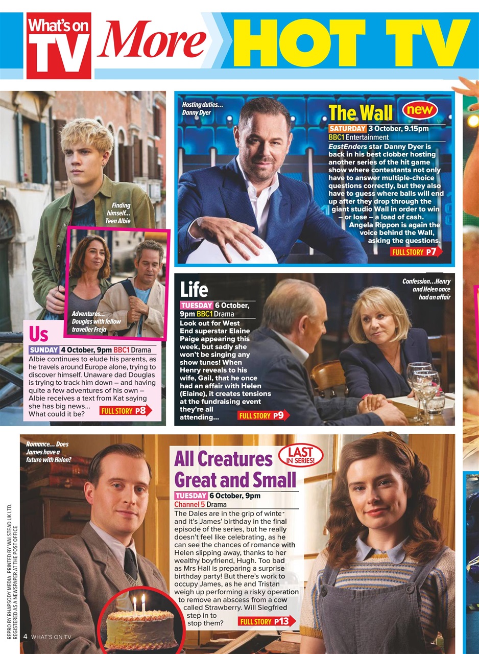 What's on TV Preview Pages