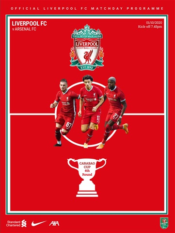 Liverpool FC Programmes issue vs Arsenal CC 20/21