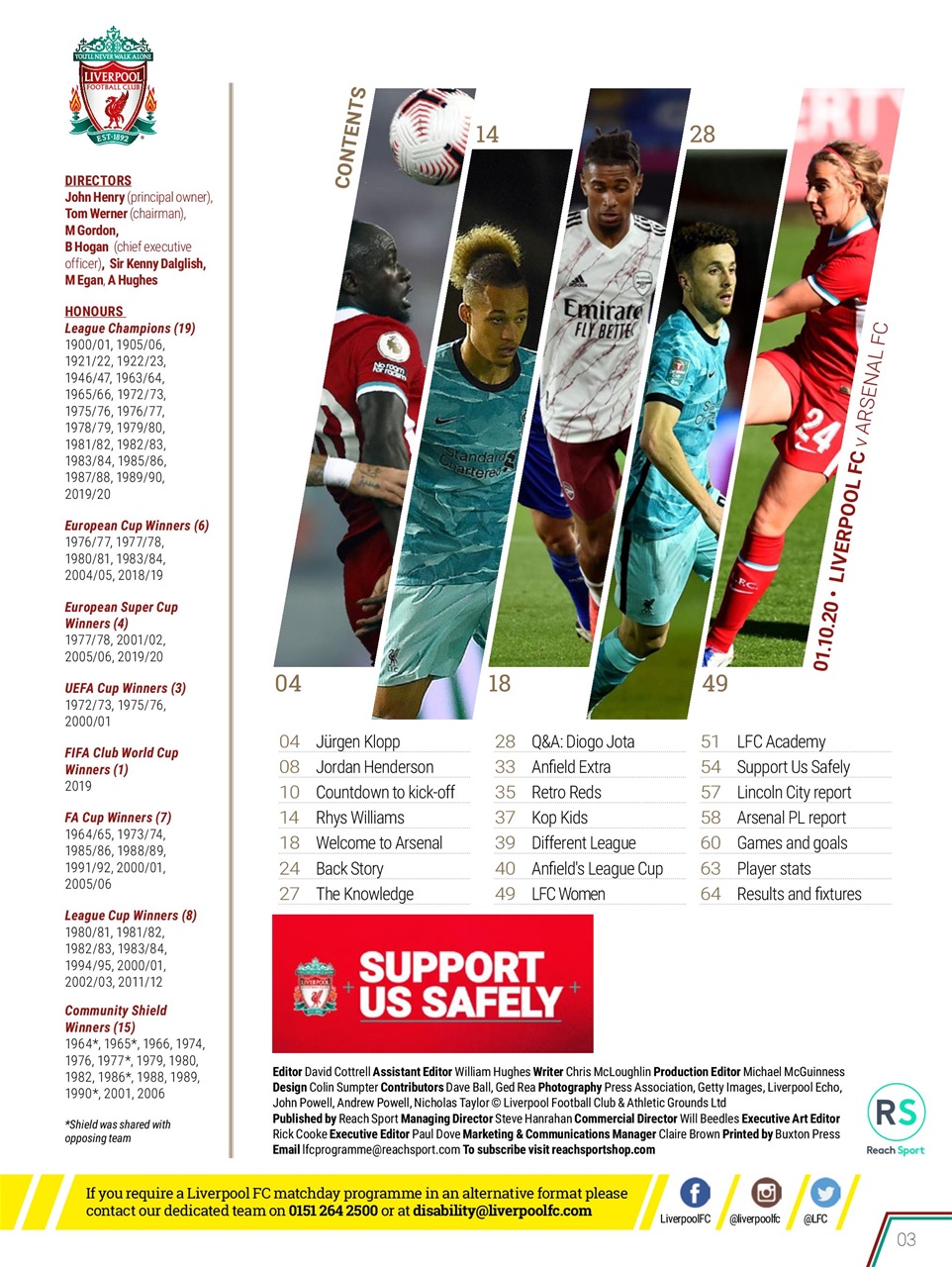 Liverpool FC Programmes Preview Pages