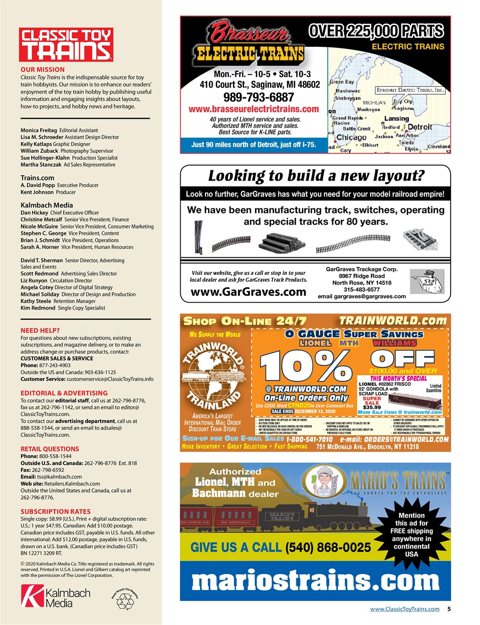 Classic Toy Trains Preview Pages