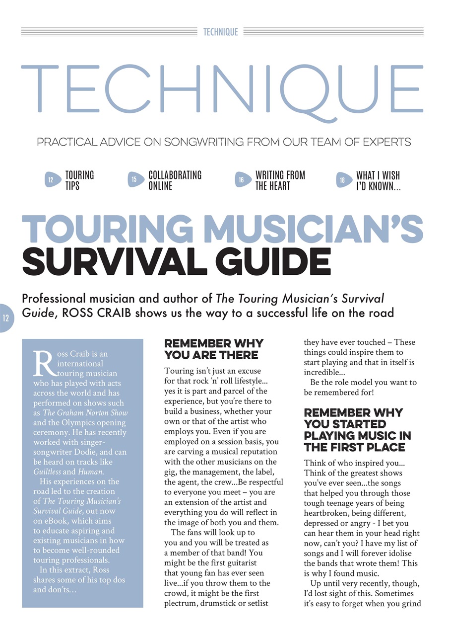 Songwriting Magazine Preview Pages