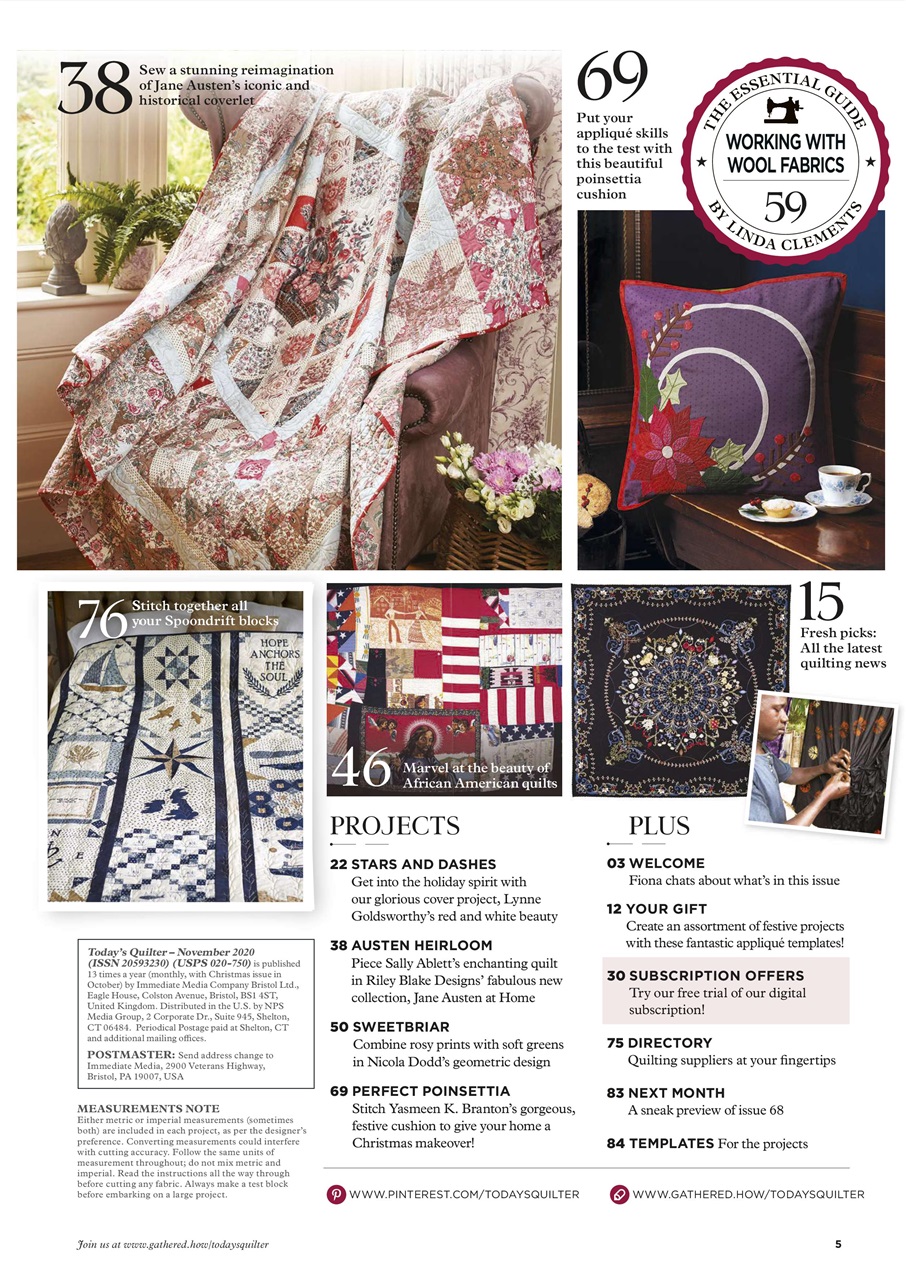 Today’s Quilter Preview Pages